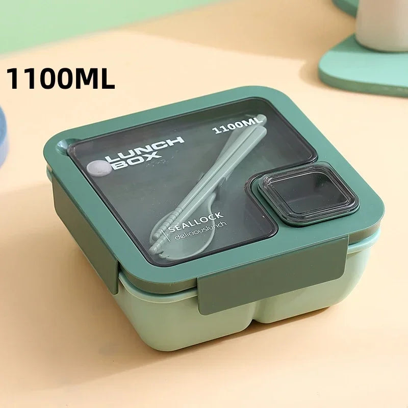 1pcs Lunch Box Portable Lunch Bags for Children School Office Bento Box with Tableware  Complete Kit Microwavable Heating