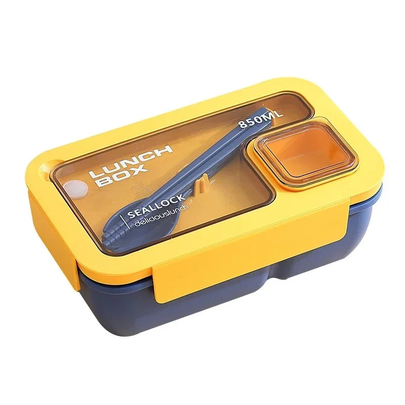 1pcs Lunch Box Portable Lunch Bags for Children School Office Bento Box with Tableware  Complete Kit Microwavable Heating